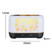 3D Simulation Flame Incense Humidifier - White, EU Plug - 3