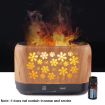 3D Simulation Flame Incense Humidifier - Gray, US Plug - 5