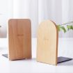 Anti-skid Square Wood Bookends Shelf Holder Stand - 6
