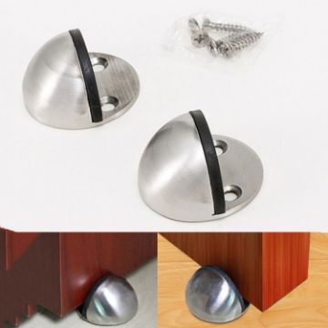 Stainless Steel Door Stop 2pcs Pack - Cabinet Hardware Accessories - 1
