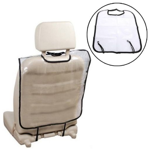 Car Seat Back Cover Protector - 2 PCS Kick Mat for Kids (Transparent) - 1