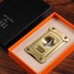 JIFENG 3 In 1 V Cigar Scissors Holder Cutter with Puncher - Silver - 7