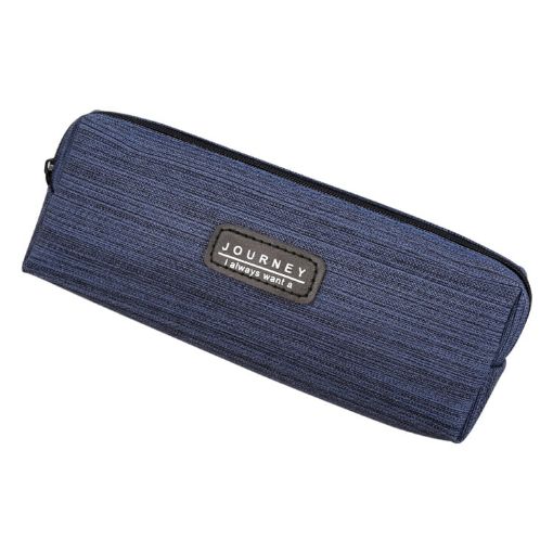6 PCS Dark Blue Oxford Cloth Pencil Case - Student Portable Pencil Bag - 1