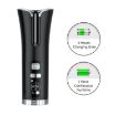 Wireless USB Charging Rotating Curling Iron - Portable Travel (White) - 2