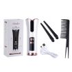 Wireless USB Charging Rotating Curling Iron - Portable Travel (White) - 8