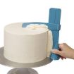 Adjustable Blue Cake Scraper Smoother Fondant Spatulas Edge Cream Tool - 2