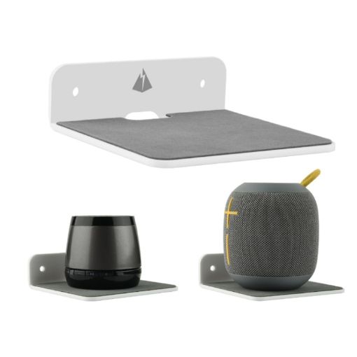 White Bluetooth Speaker Wall Storage & Phone Charging Bracket - Bedside Use - 1