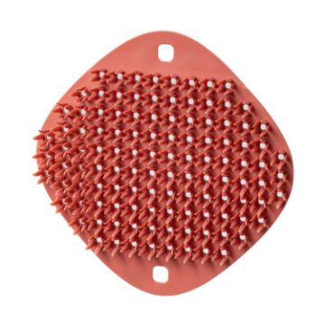 2 PCS Silicone Cleaning Brush - Non-Oily Kitchen Scouring Pad (Red) - 1