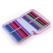 Square Two-Layer 35-Hole Stationery Bag - Rose Red Sketch Colorful Lead - 5