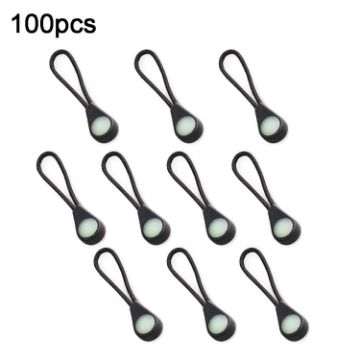 100pcs Luminous Zipper Pulls for Camping & Backpack - Anti-Lost Accessory - 1