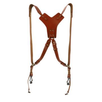 Universal Leather Double Shoulder Camera Strap for Outdoor Photography - 1