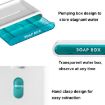 Wall-Mounted Double-Layer Drain Soap Box, Transparent Gray, No Perforation - 3