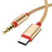 4 PCS 3.5mm to Type-C Audio Cable Mic Adapter for Mobile (Gold) - 2