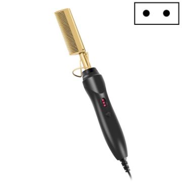 Multifunctional Electric Perm Comb for Curly & Straight Hair - EU Plug - 1