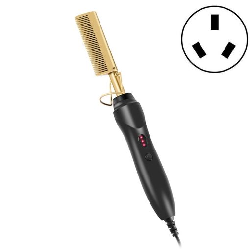 Multifunctional Electric Perm Comb - Dry/Wet Use, Curly/Straight, AU Plug - 1