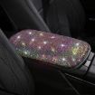 Black Car Diamond Armrest Box Cushion - Non-Slip, Personalized Decor - 2
