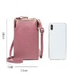 Gray H2107 Ladies Mobile Phone Shoulder Bag Pebbled Zipper Wallet - 3