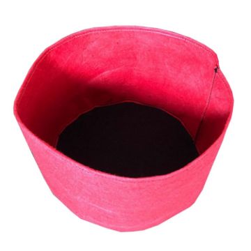 Red 90x30cm 190L Felt Planting Barrel Indoor Outdoor Round Bag - 1