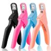 Black U-Shaped Nail Scissors with Hood for DIY French Fake Nails - 2