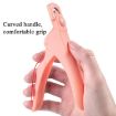 Black U-Shaped Nail Scissors with Hood for DIY French Fake Nails - 4