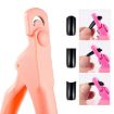 Light Blue U-Shaped DIY French Nail Scissors for Fake Nails - 3