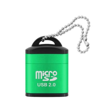 Green 480Mbps Mini Micro SD TF Memory Card Reader for Phone & Computer - 1