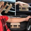 Universal Beige Leather Car Arm Handle Seat Elbow Tray Armrest Box - 7