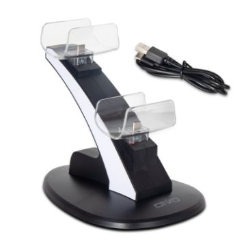 OIVO IV-P5234 Gamepad Charger for PS5 - Two-Seater, Black - 1