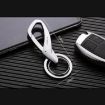 JOBON ZB-197 Chrome Car Keychain with Double Rings - Waist Hanging - 3