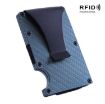 Carbon Fiber Wallet Metal RFID Card Holder - Gray - 1