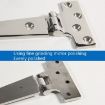 Thickened Stainless Steel T-Shaped Hinge for Cabinet Glass Door 151x75x4.5mm - 4