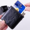 Men's Blue PU Leather Retro Lighter Cigarette Box - 6