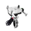 Kewig M6-S 12V Motorcycle Phone Bracket with QC3.0 Charging Silver - 1