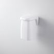 Wall-mounted Magnetic Mouthwash Cup & Toothbrush Rack Set (White) - 1