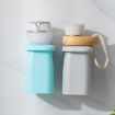Wall-mounted Magnetic Mouthwash Cup & Toothbrush Rack Set (White) - 8