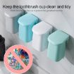 Magnetic Suction Mouthwash Cup & Toothbrush Rack Set (Green) - 4