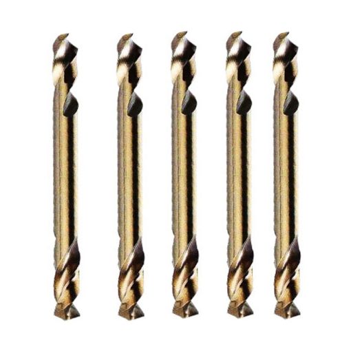 M35 Cobalt Twist Drill Bit Set - 5pcs, Double Head, 3.2mm, HSS Steel - 1