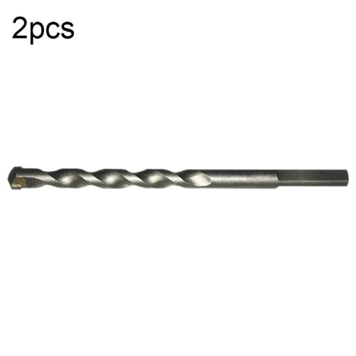 2pcs 6x100mm Triangle Handle Electric Shock Drill Bit for Wall & Soil - 1