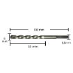 2pcs 6x100mm Triangle Handle Electric Shock Drill Bit for Wall & Soil - 2