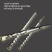 2pcs 6x100mm Triangle Handle Electric Shock Drill Bit for Wall & Soil - 5