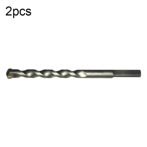 2pcs Electric Shock Drill Bits 10.5x110mm Triangle Handle for Wall/Cement - 1