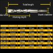 2pcs Electric Shock Drill Bits 10.5x110mm Triangle Handle for Wall/Cement - 7