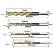 Titanium-Plated King Drill Set: 6mm, 8mm, 10mm, 12mm for Porcelain & Glass - 2