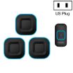 CACAZI V028F Wireless Doorbell, 1 for 3, No Battery, US Plug, Black - 1
