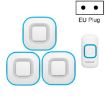 CACAZI V028F Wireless Music Doorbell, EU Plug, No Battery, White - 1