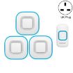 CACAZI V028F Wireless Music Doorbell, No Battery, UK Plug, White - 1