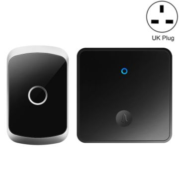 CACAZI FA50 Wireless Doorbell, Self-generating, UK Plug, Black - 1