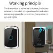 CACAZI A50 Wireless Music Doorbell, No Battery, UK Plug, White - 2