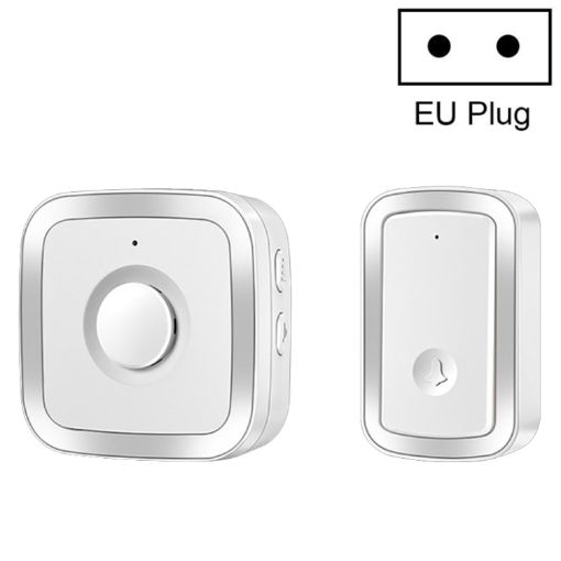 CACAZI A58 1 For 1 Smart Wireless Doorbell, EU Plug, Silver, No Battery - 1
