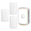 CACAZI M20 Wireless Doorbell Alarm, EU Plug, Gold, 1 for 3 Sensor - 1